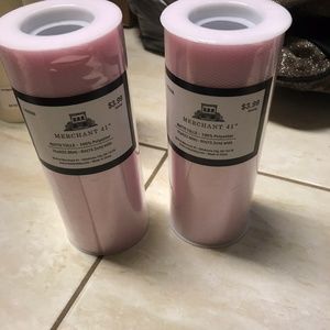 Two 25 yard Pink Tulle